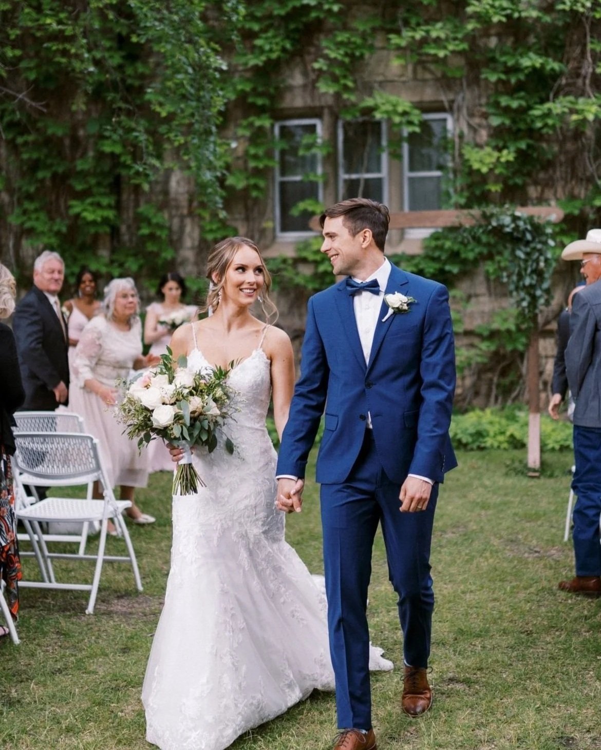 Teague and Shanna on their wedding day