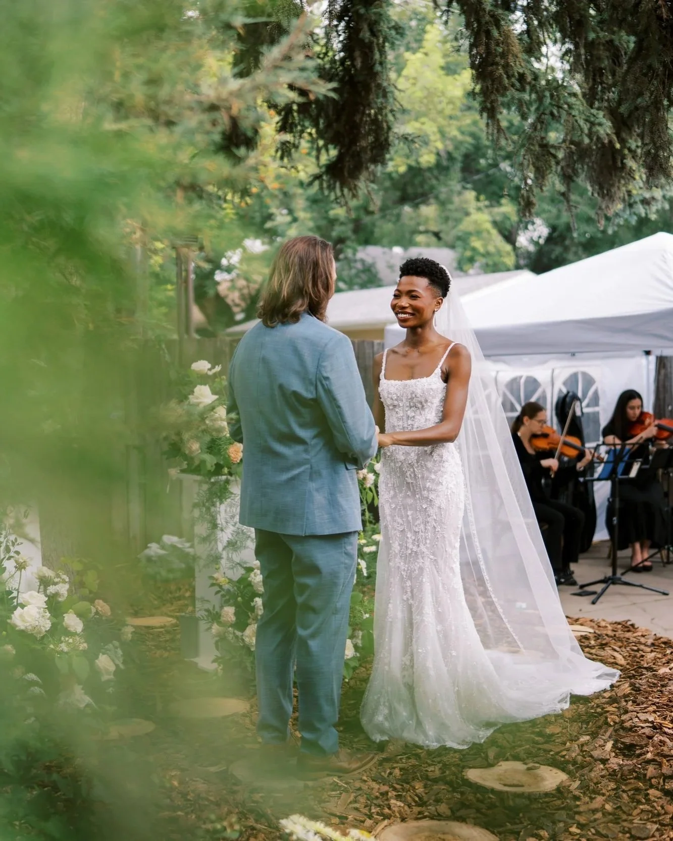 Jared and Bunmi on their wedding day