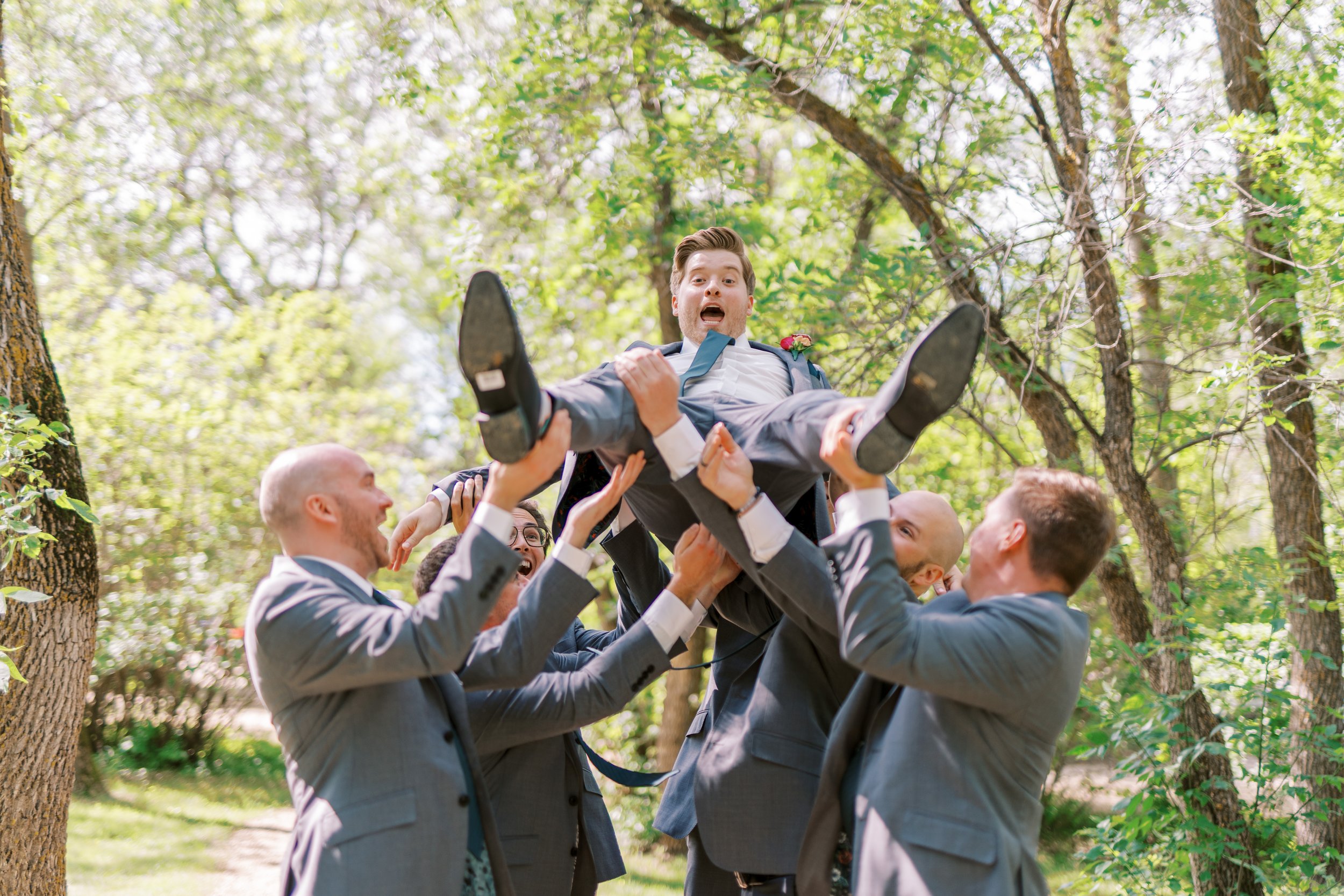 Bailey and Melissa's wedding — the couple outdoors
