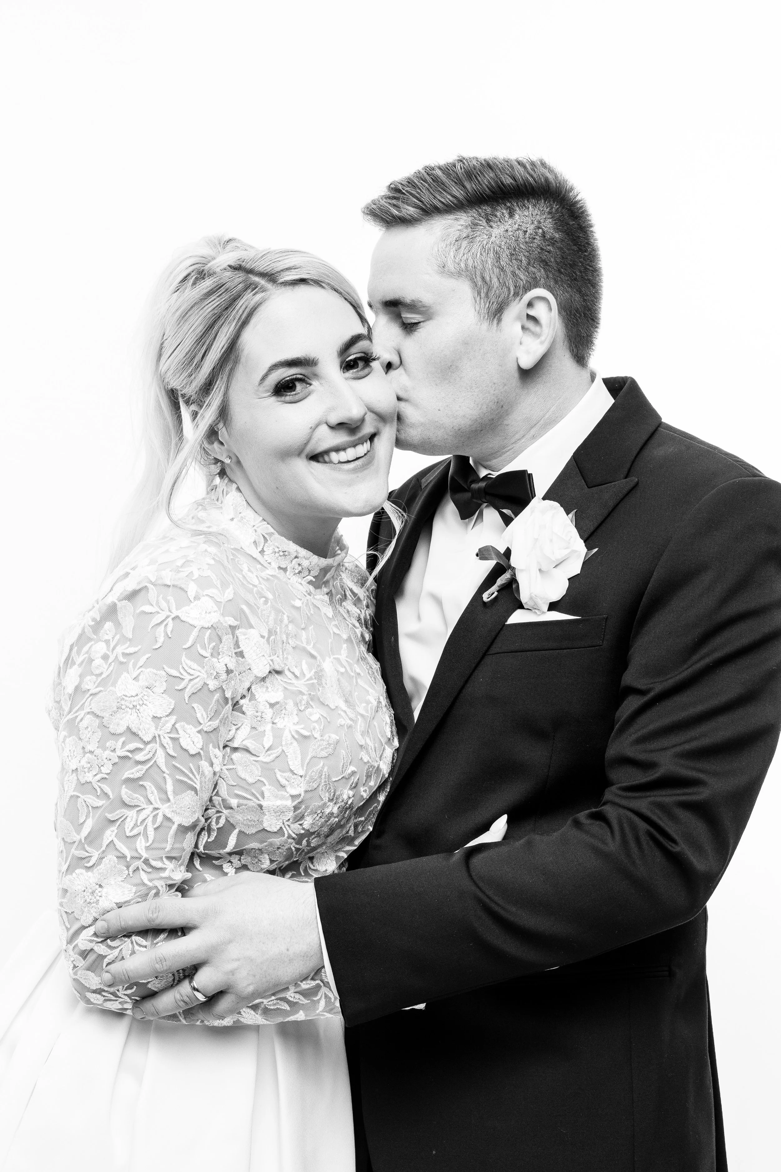 Portrait Booth portrait of a wedding guest