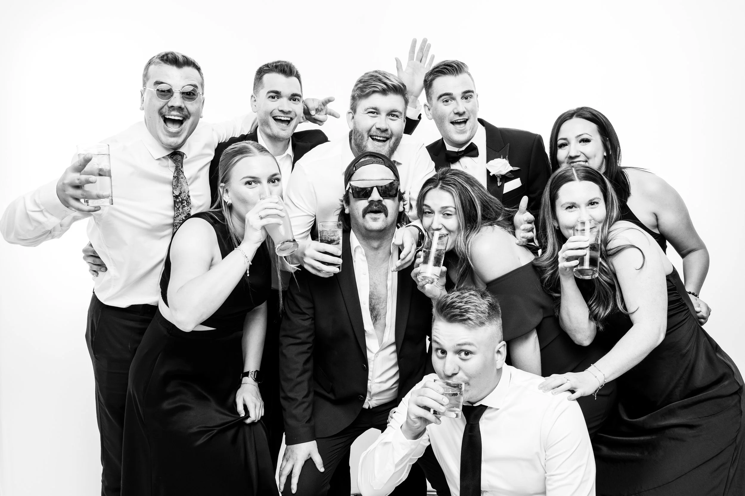 Portrait Booth portrait of wedding guests