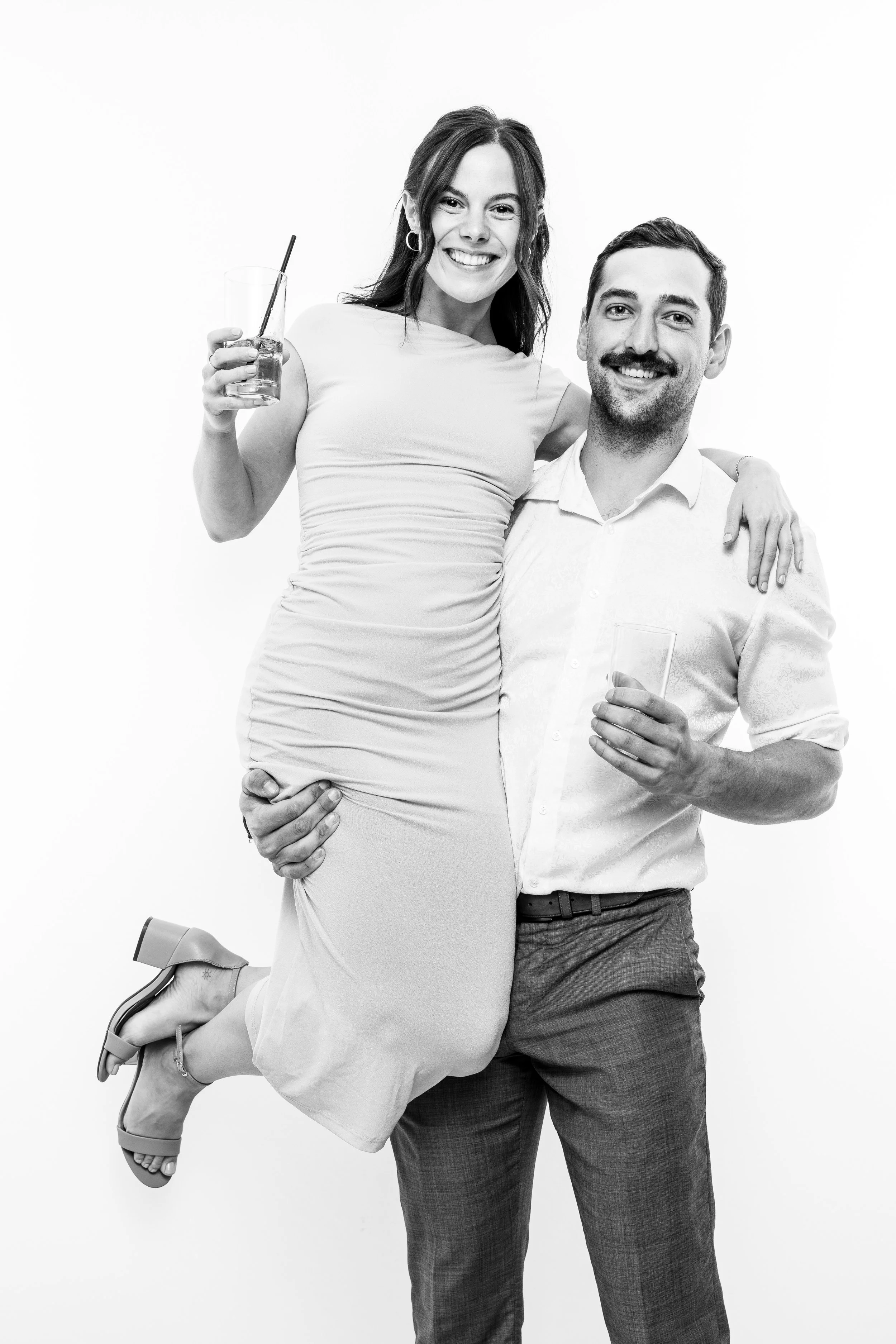 Portrait Booth portrait of a wedding guest