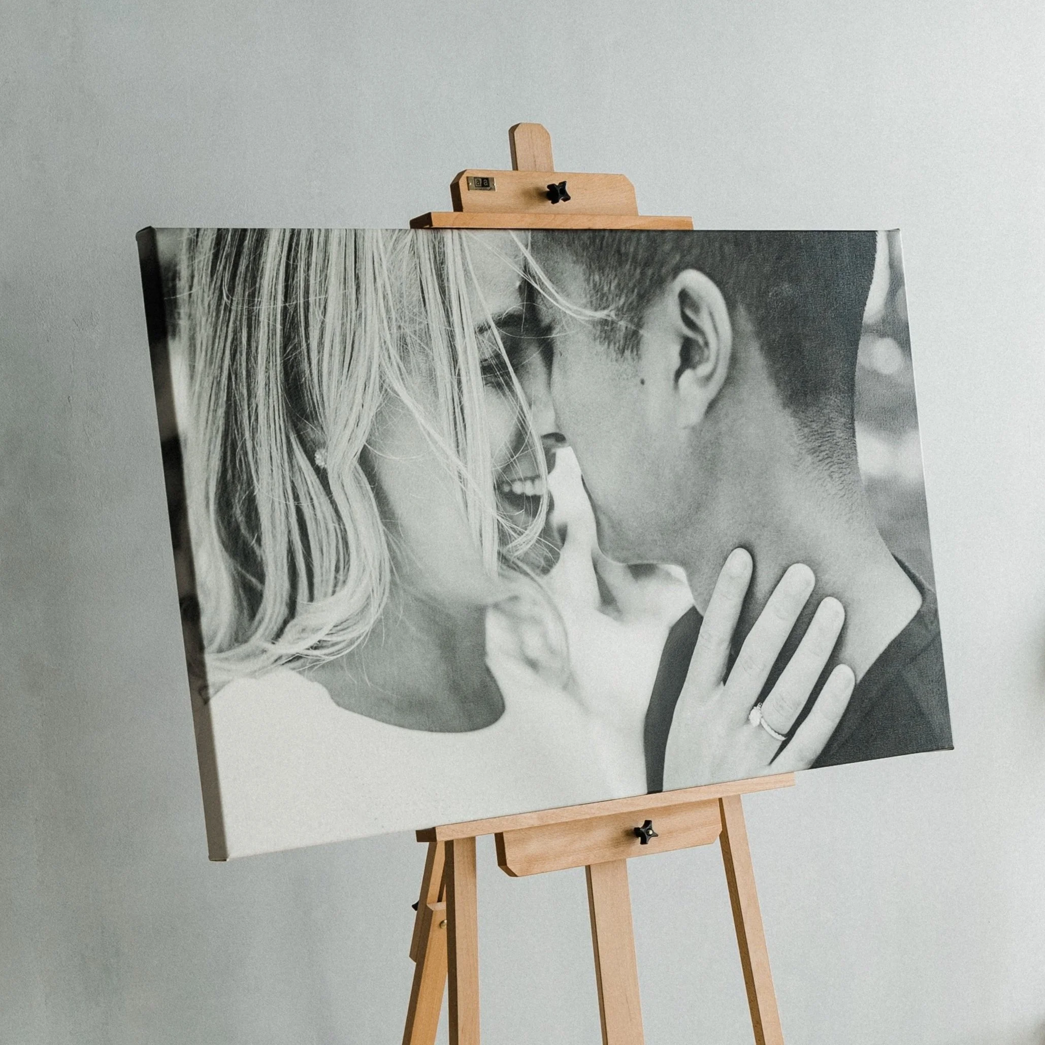 A museum canvas print, varnished and stretched in house