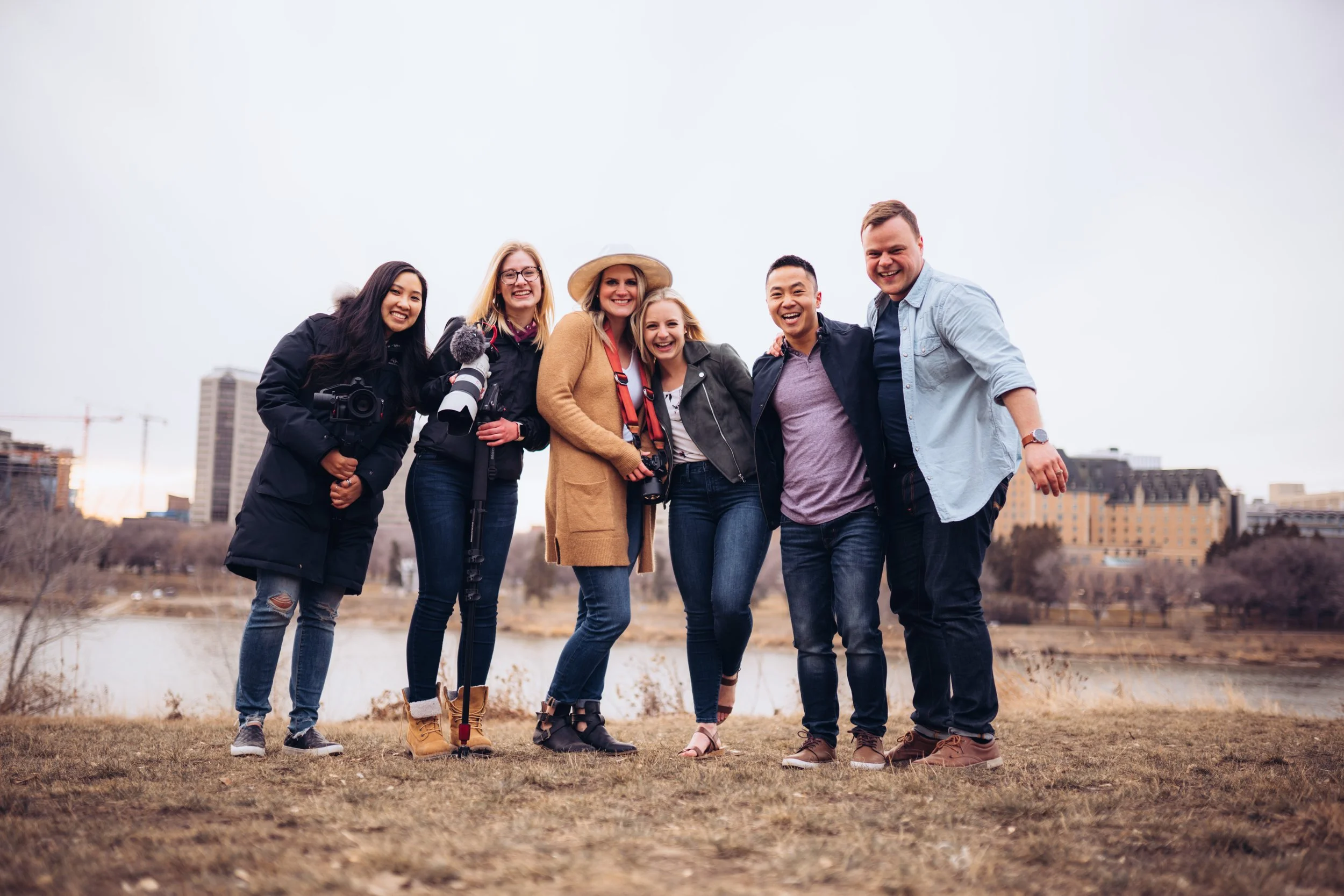 Behind the scenes on an engagement session