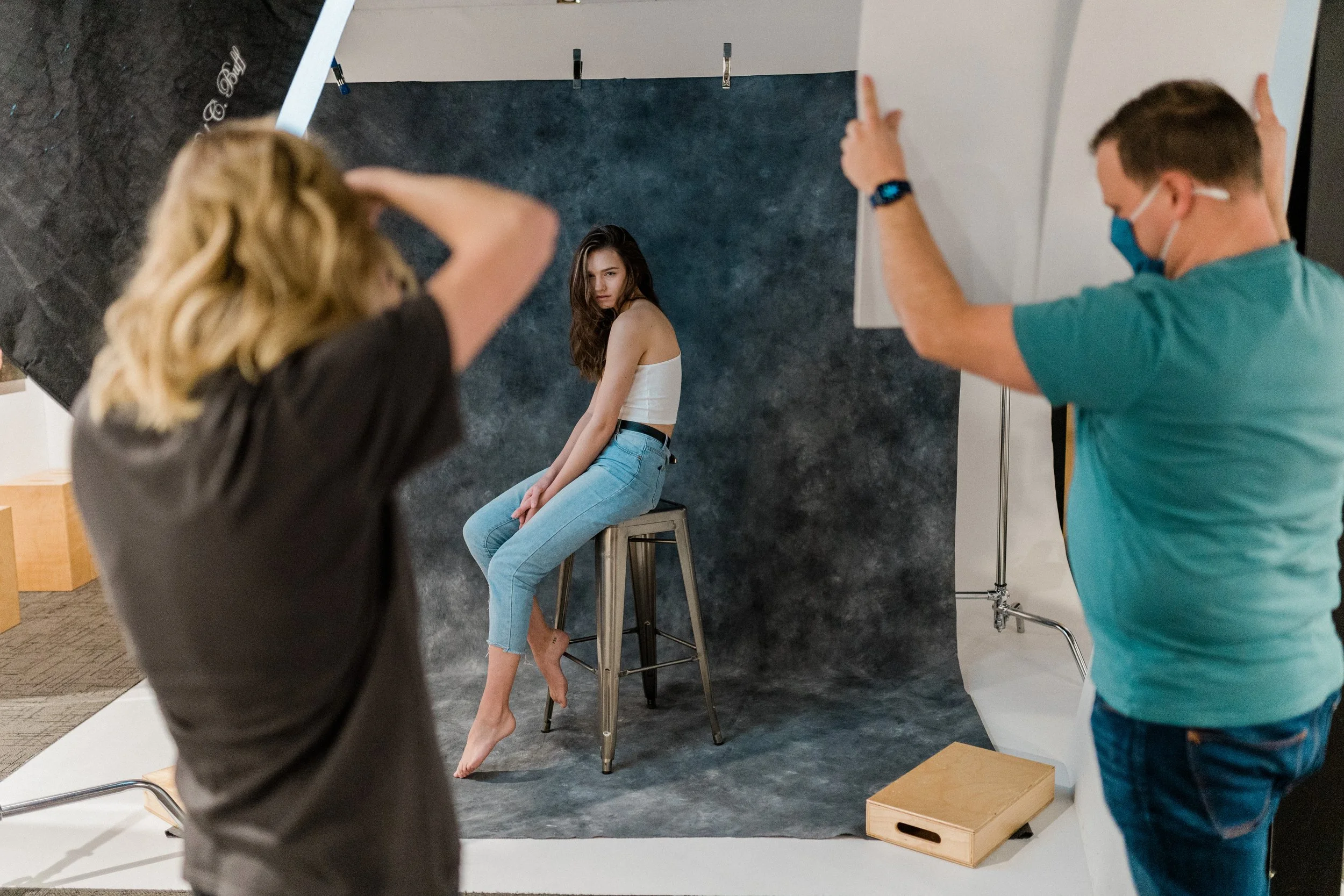 A creative studio session